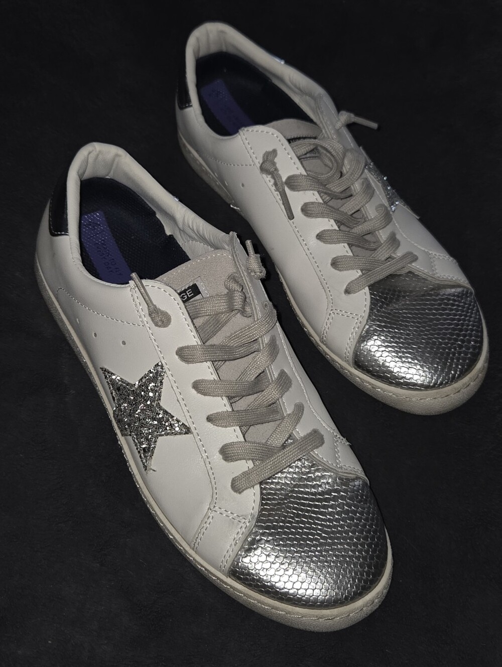 Vintage Havana Bianca Sneaker Snake Glitter Star Fashion Sneakers Size 11